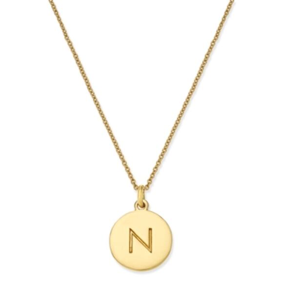 USED kate spade new york N Initial Pendant Necklace, Gold, One Size - Picture 1 of 4